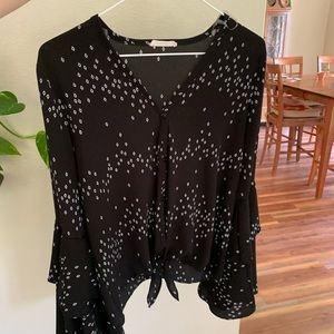 Black patterned blouse